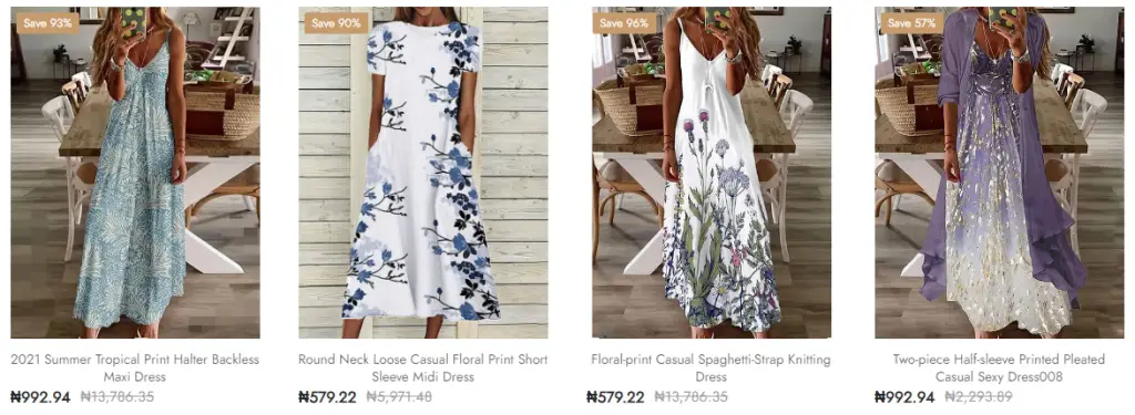 Dresses sold at zapenny store  at a ridiculous discount
