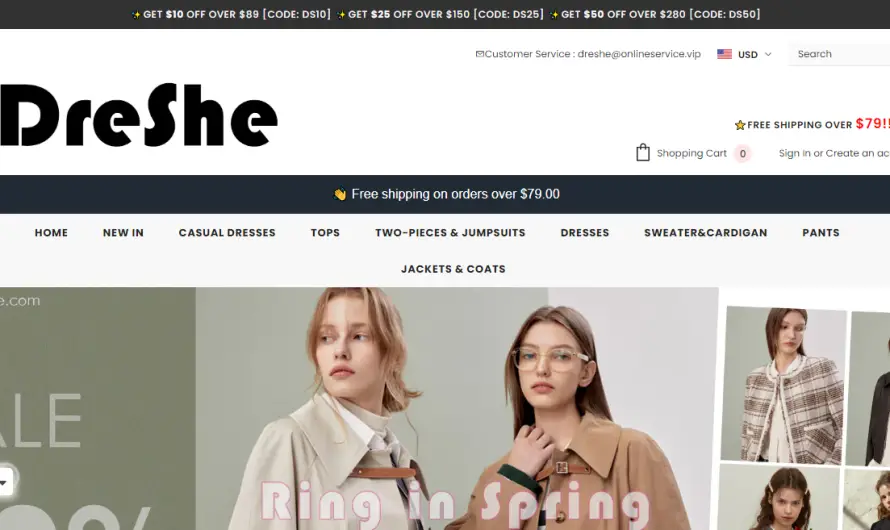 Dreshe Review 2023: Genuine Store for trendy fashion or scam? Check!