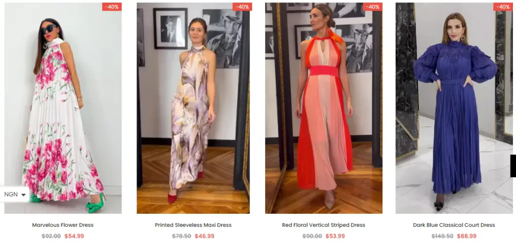 dresses sold at dreshe store at an outrageous discount
