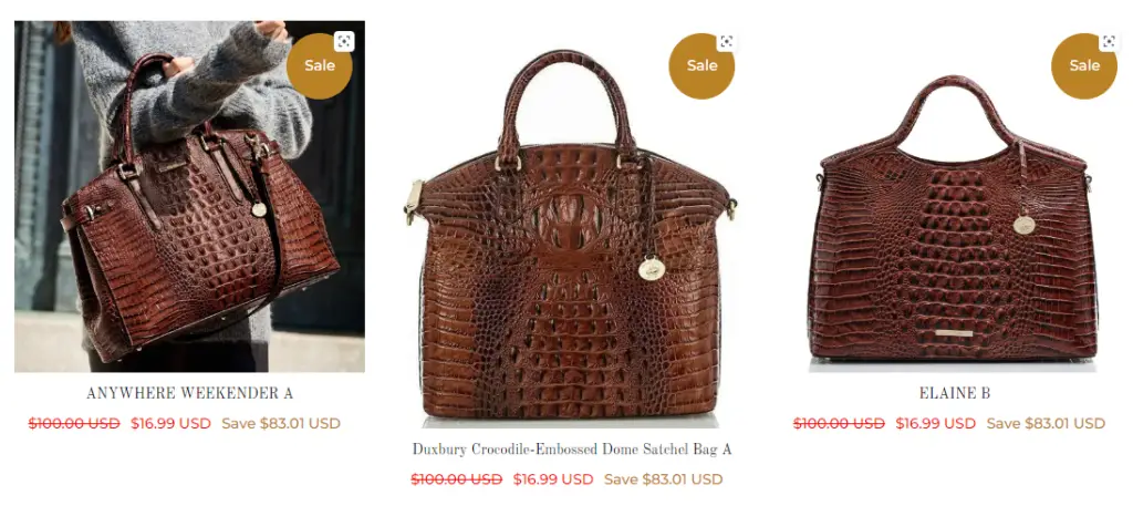bags sold at lowacious.com at a ridiculous discount