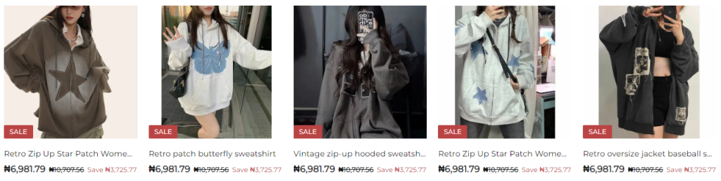 jackets sold at nesey.com at a ridiculous discount