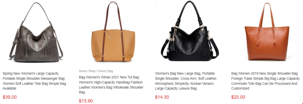 handbags sold at hallbag store