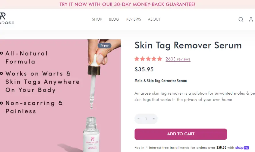 Amarose Skin Tag Remover Review 2023: Is it really capable of giving you a smooth skin? Check!
