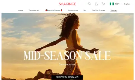 shakinge store website
