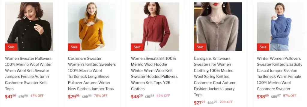 clothes sold at coralsaw.com