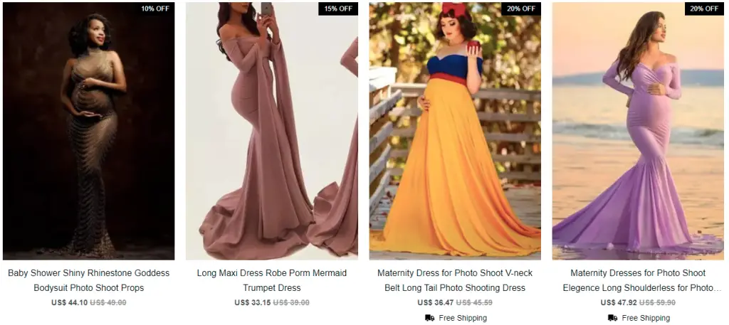 dresses sold at plustide store