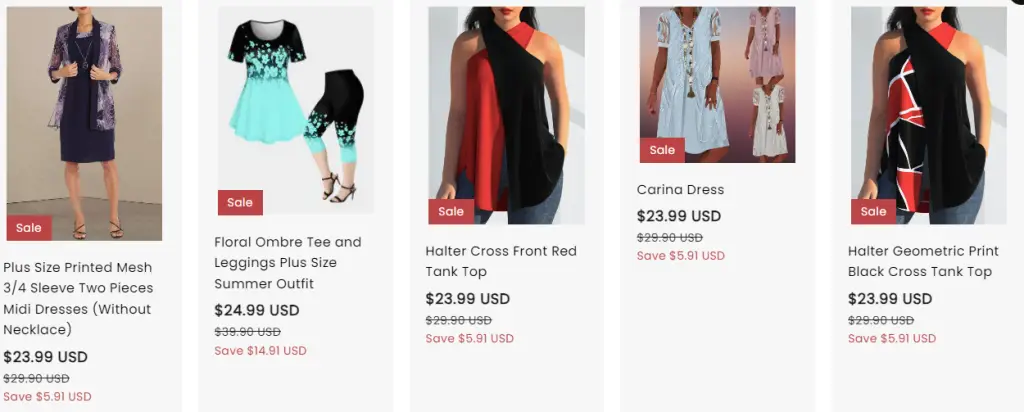 clothes sold at naletoer.com
