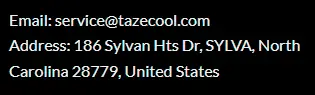 tazecool store contact address