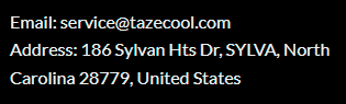 tazecool store contact address