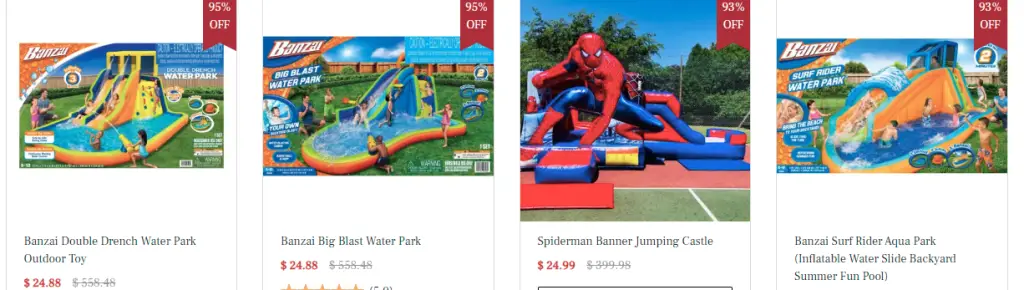 products sold at waterparksale.com