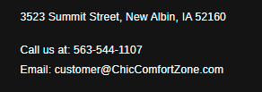 chiccomfortzone store contact address