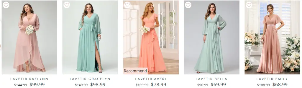 dresses sold at lavetir store