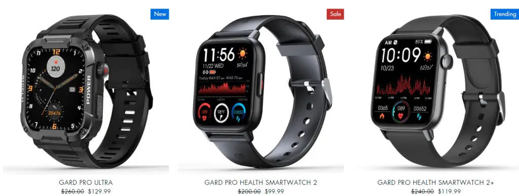 wristwatches sold at gard pro store