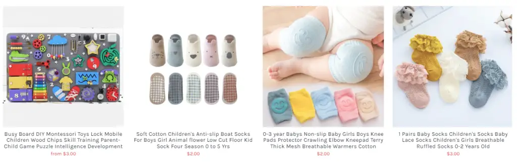 baby products sold at minimiraclemarket store