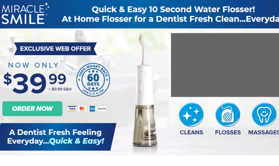 Miracle Smile Water Flosser Review: Is This Dental Irrigator Effective? See User Reviews!