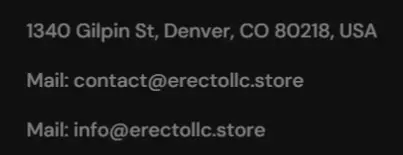erectollc store contact address