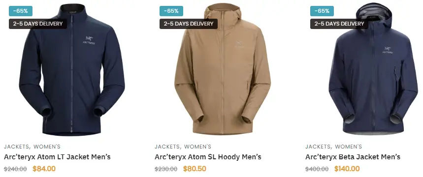 jackets sold at jhoxry shop