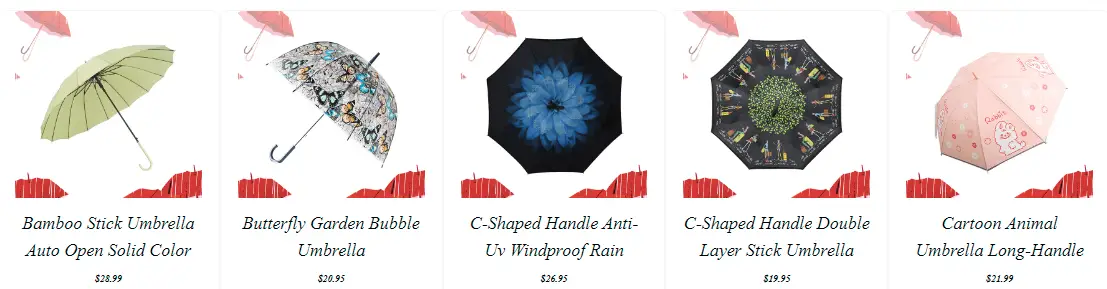 umbrellas sold at koronacide store