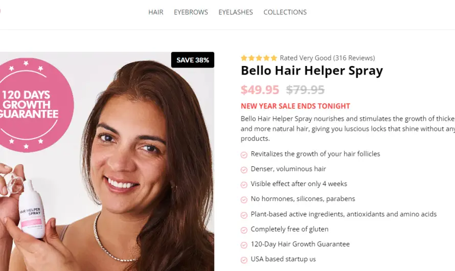 Bello Hair Helper Spray Review: Does It Really Work? See Honest Review!